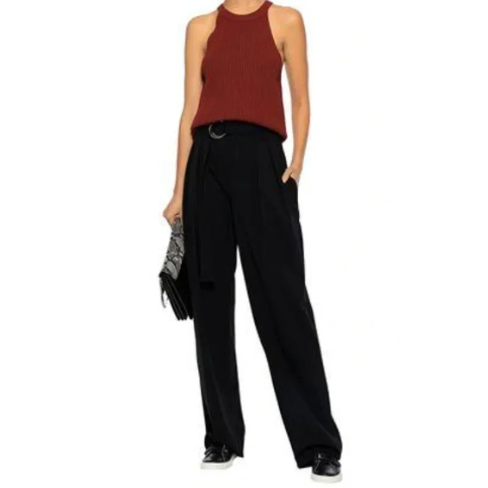 Theory Waxson Prosecco Ribbed Knit Sweater Tank | Burnt Paprika | Medium - Picture 9 of 14